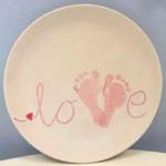 Baby footprint and handprints
